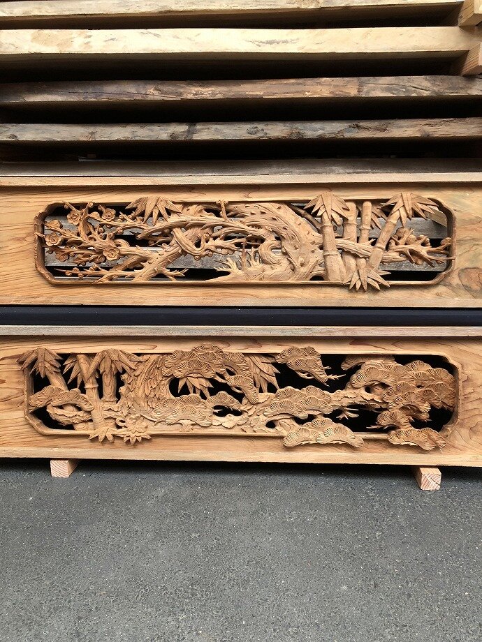 日本文化 骨董品 古民家 欄間