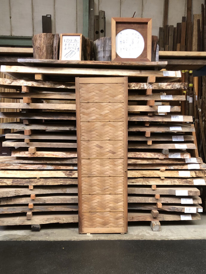 古建具（あじろ）の古材
