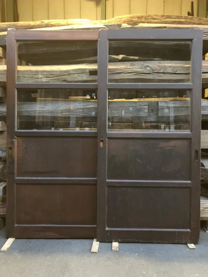 古建具（ガラス戸）の古材