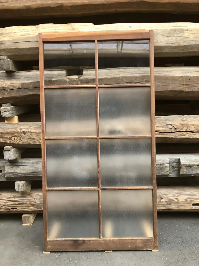 古建具（ガラス戸）の古材