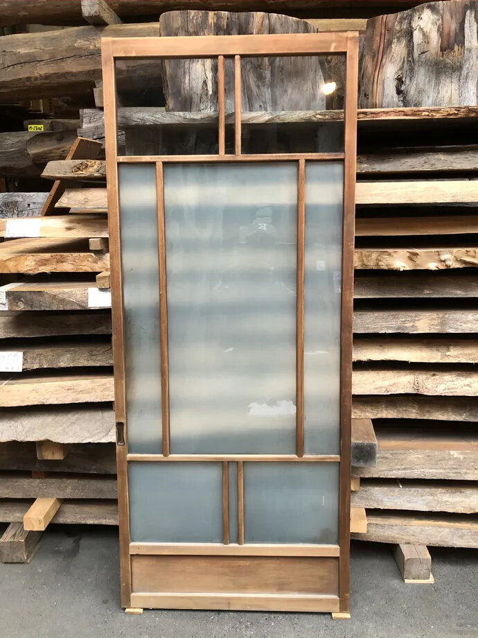 古建具(ガラス戸)の古材