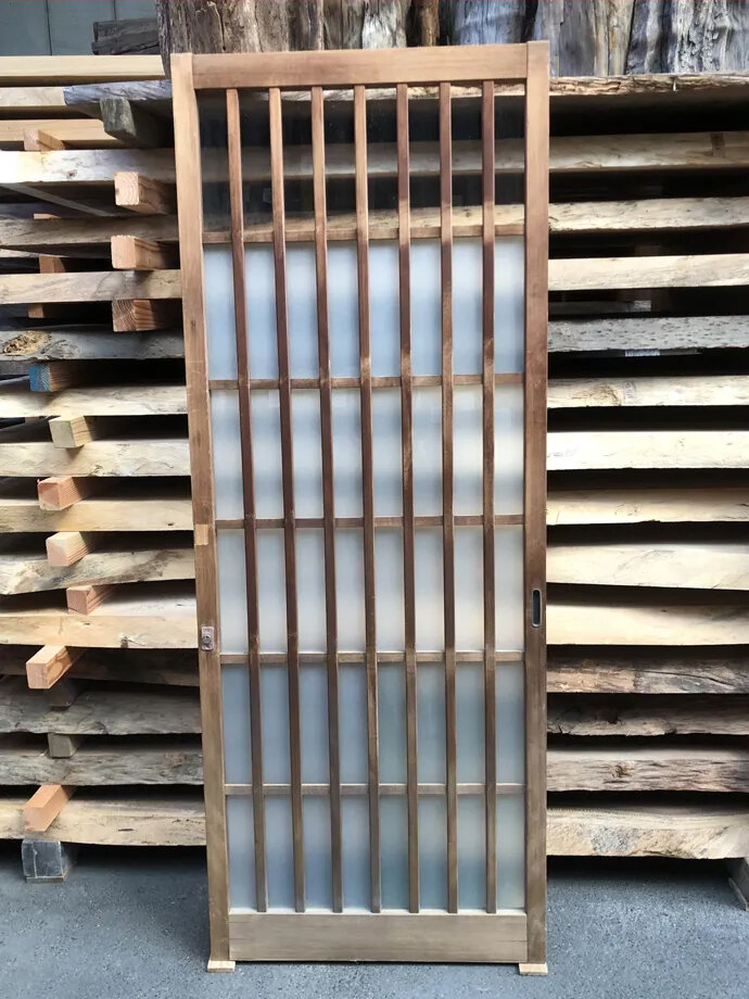 古建具(ガラス戸)の古材