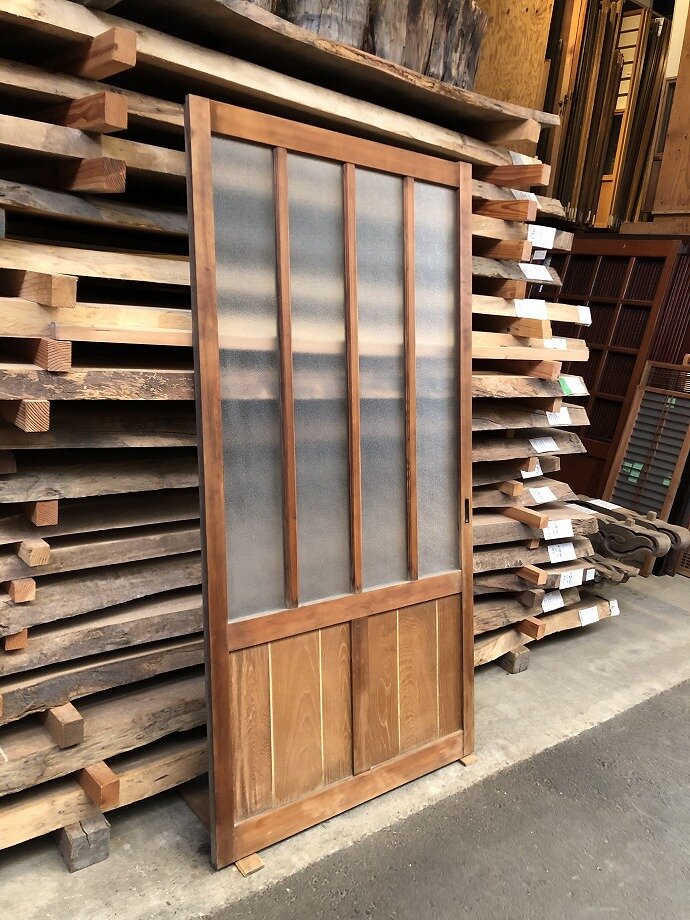 古建具(ガラス戸)の古材
