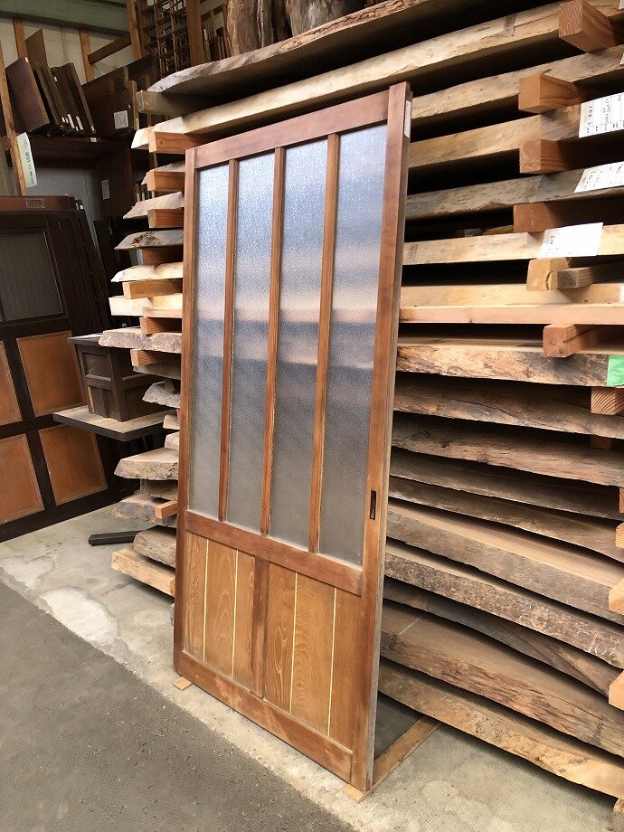 古建具(ガラス戸)の古材