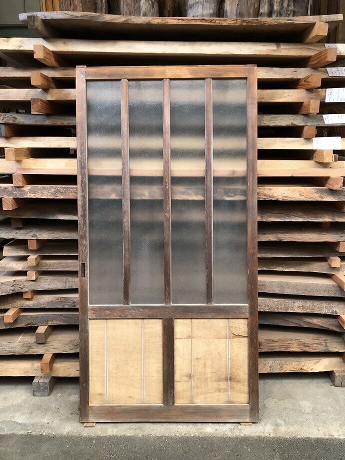 古建具(ガラス戸)の古材
