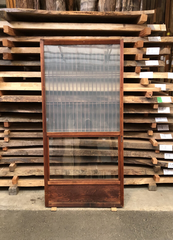 古建具（ガラス戸）の古材