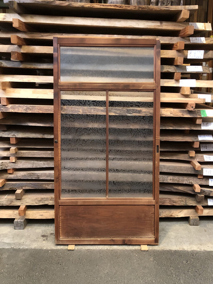 古建具（ガラス戸）の古材