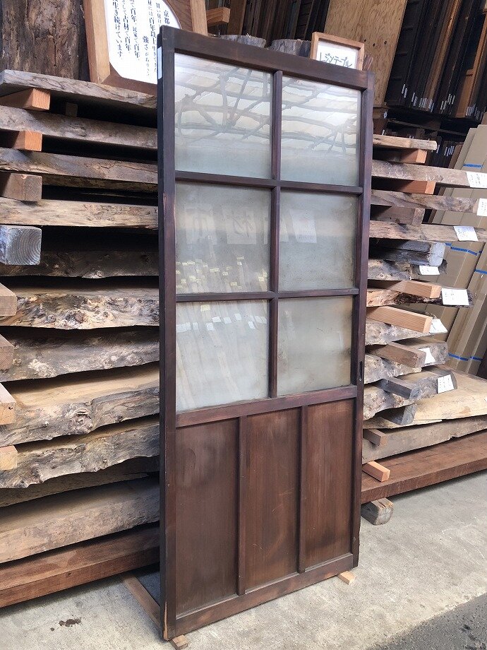古建具(ガラス戸)の古材