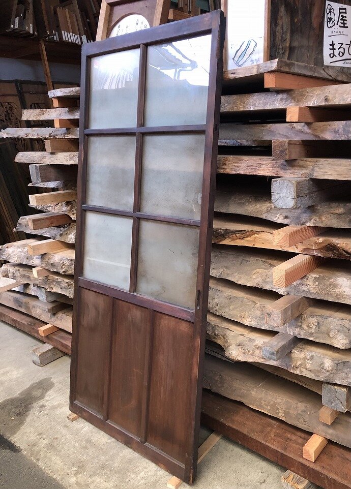 古建具(ガラス戸)の古材