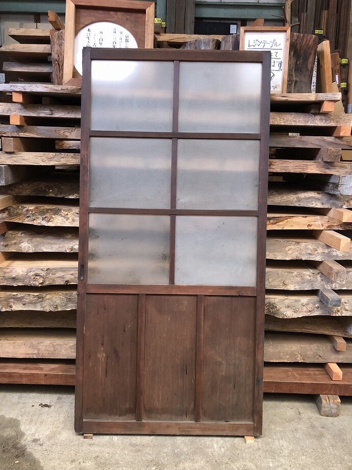 古建具(ガラス戸)の古材