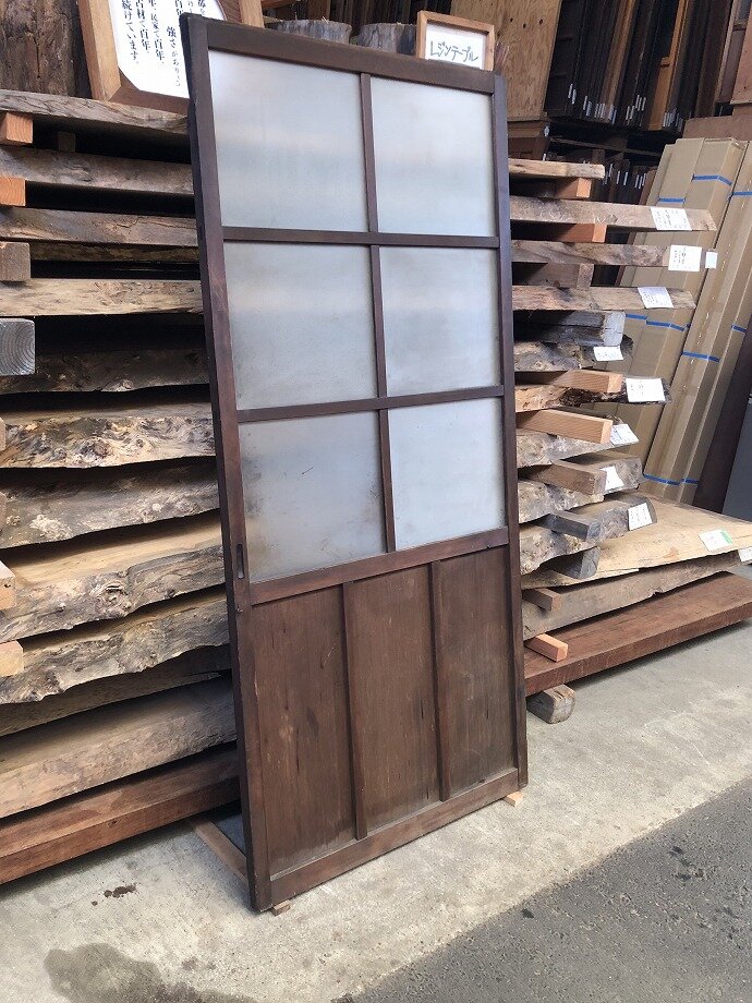 古建具(ガラス戸)の古材