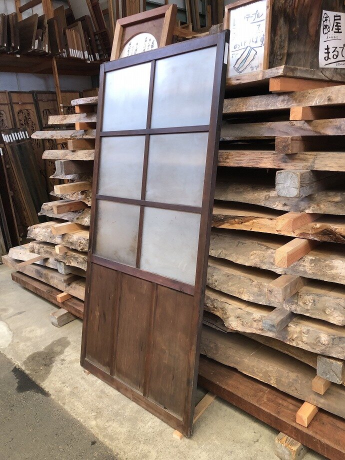 古建具(ガラス戸)の古材