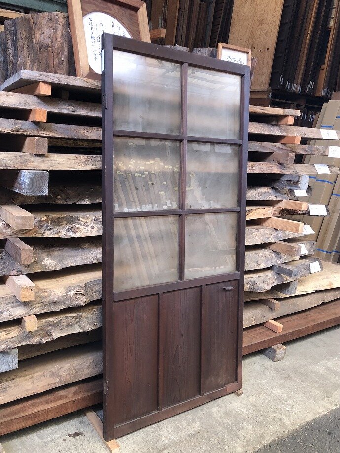 古建具(ガラス戸)の古材