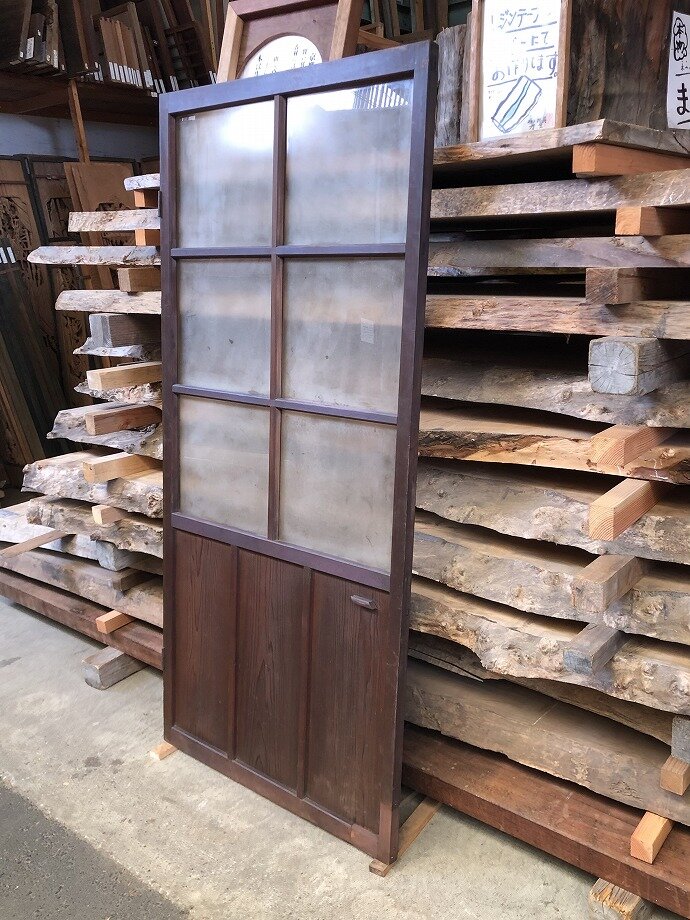 古建具(ガラス戸)の古材