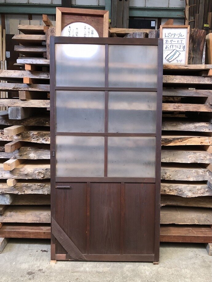 古建具(ガラス戸)の古材