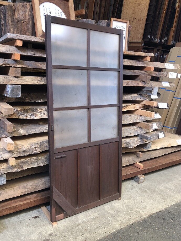 古建具(ガラス戸)の古材