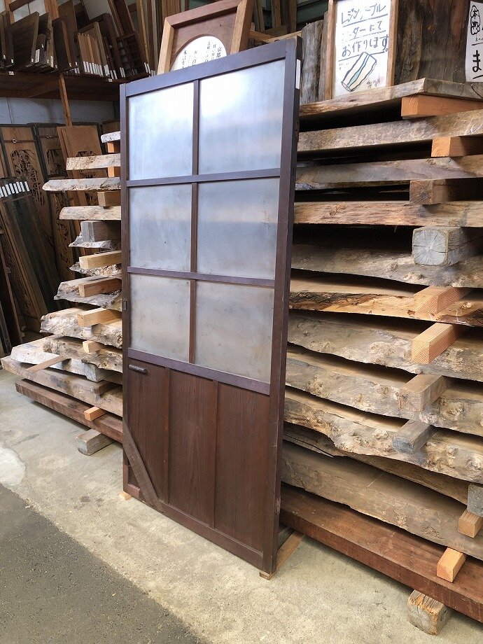 古建具(ガラス戸)の古材