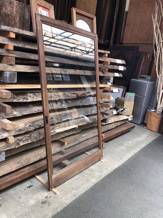 古建具(ガラス戸)の古材