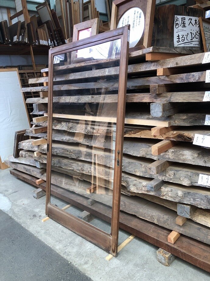 古建具(ガラス戸)の古材