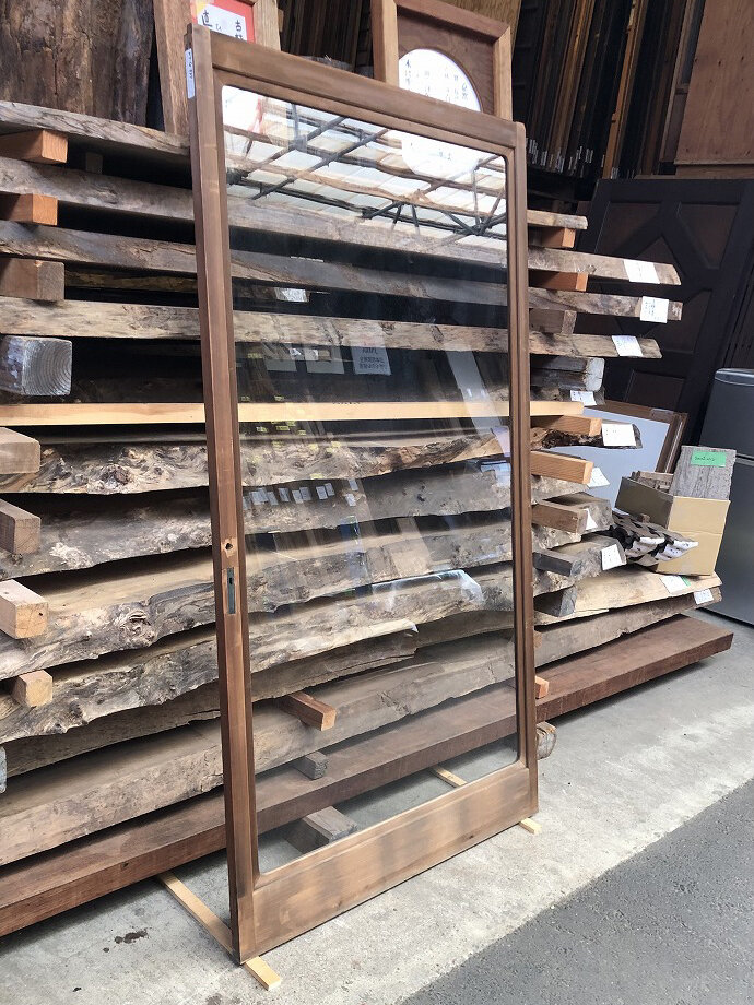 古建具(ガラス戸)の古材