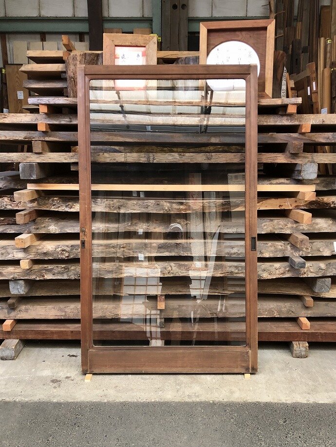 古建具(ガラス戸)の古材