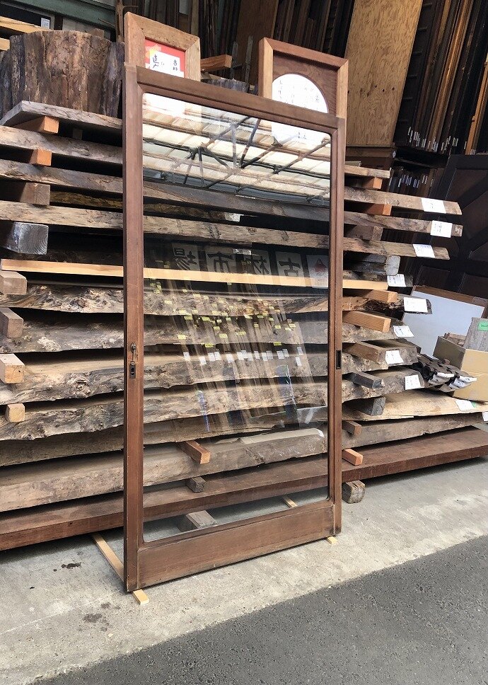 古建具(ガラス戸)の古材