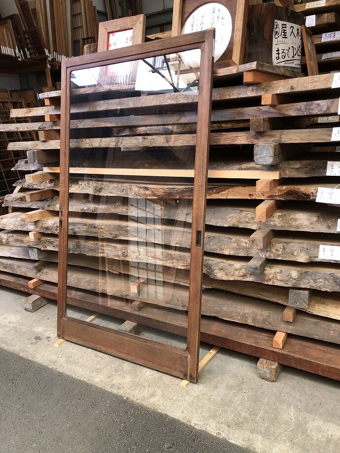 古建具(ガラス戸)の古材