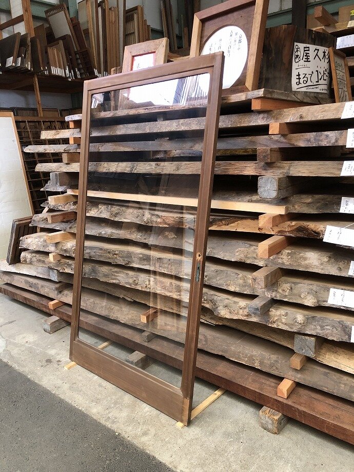 古建具(ガラス戸)の古材