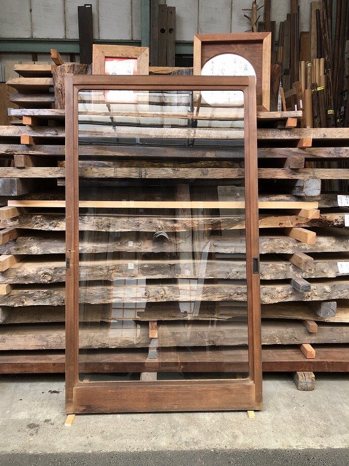 古建具(ガラス戸)の古材