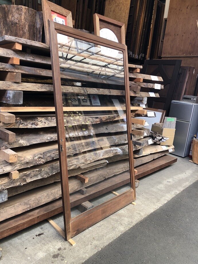 古建具(ガラス戸)の古材