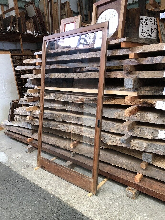 古建具(ガラス戸)の古材