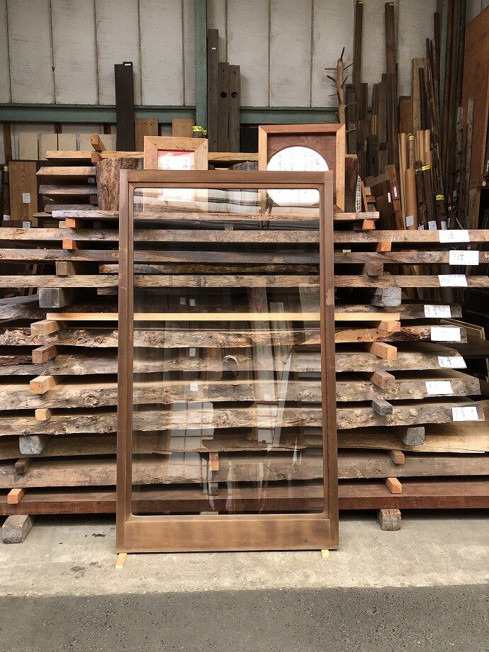 古建具(ガラス戸)の古材