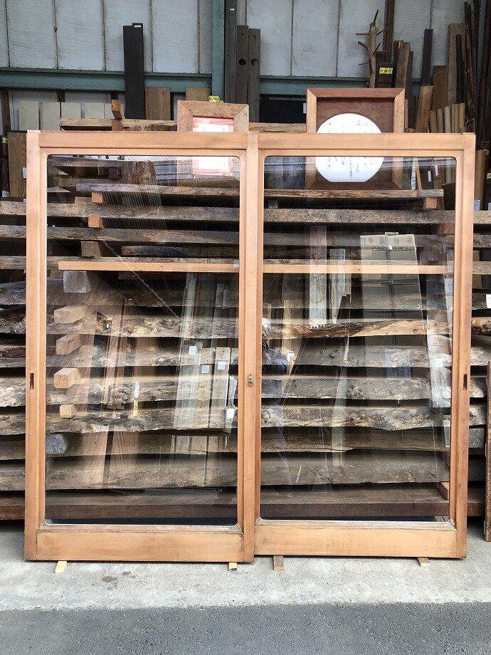 古建具(ガラス戸)の古材