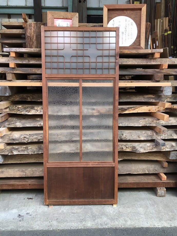 古建具(ガラス戸)の古材