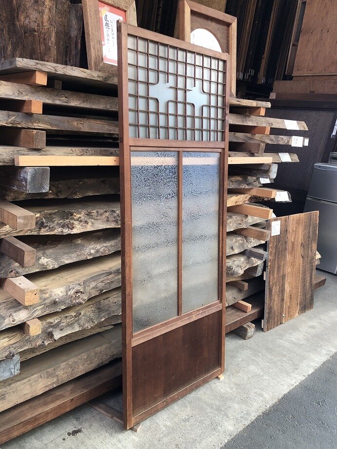 古建具(ガラス戸)の古材