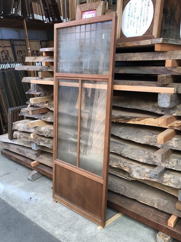 古建具(ガラス戸)の古材