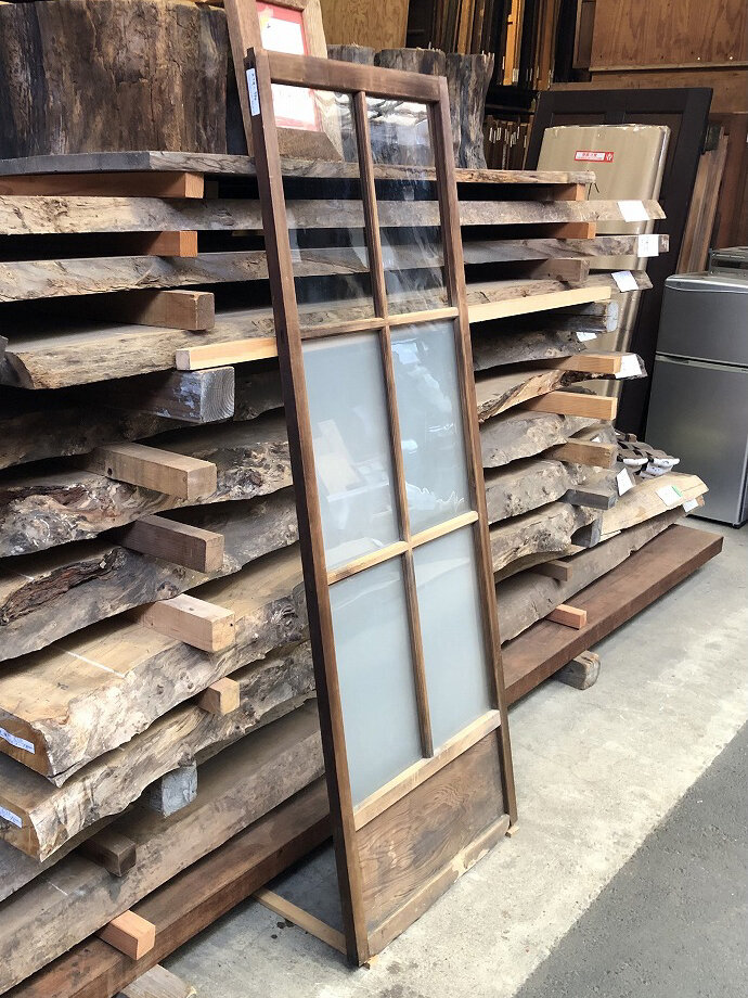 古建具(ガラス戸)の古材