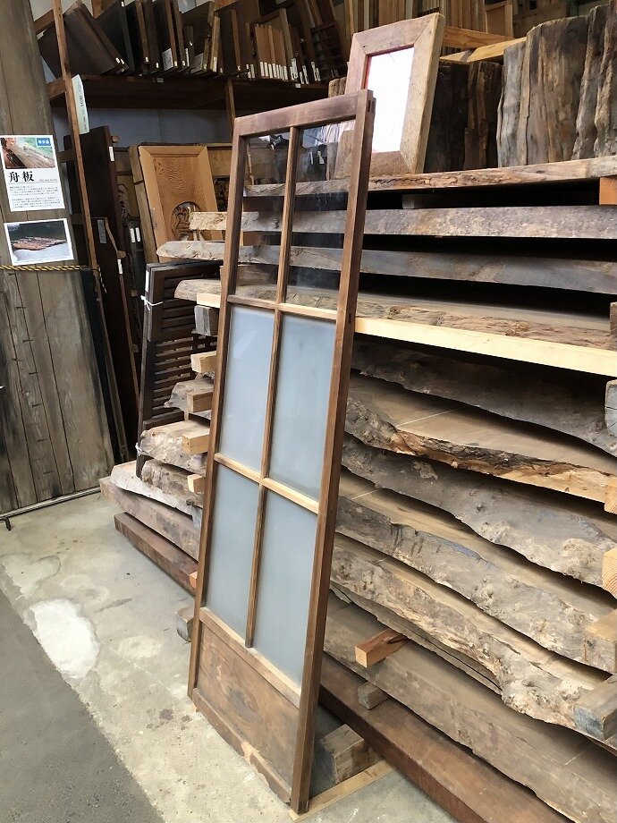 古建具(ガラス戸)の古材