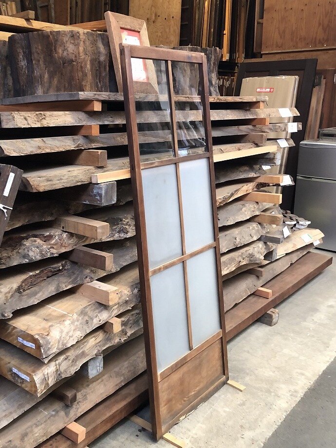 古建具(ガラス戸)の古材