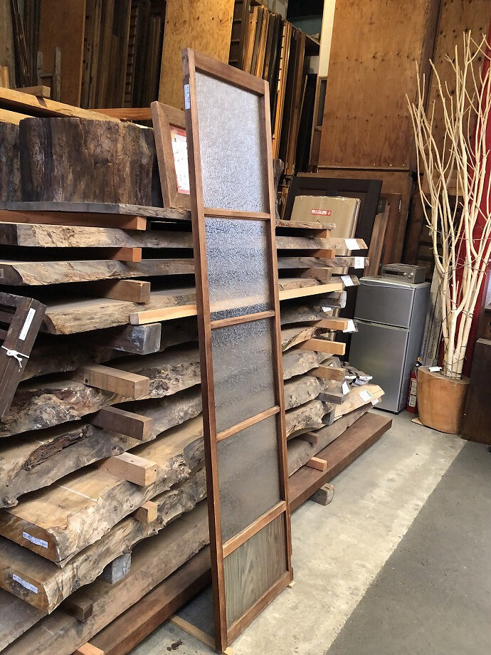 古建具(ガラス戸)の古材