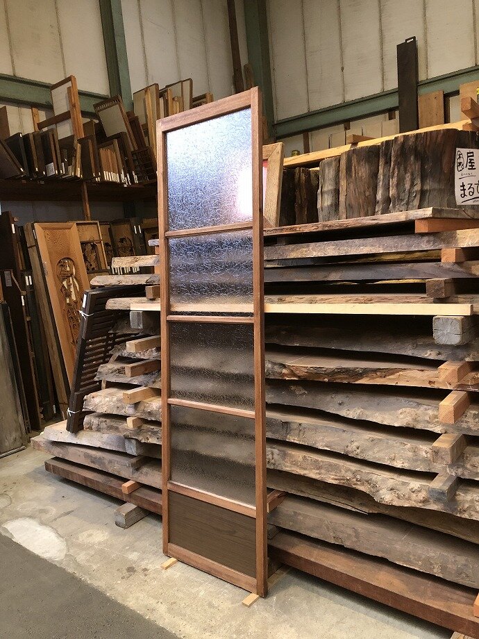 古建具(ガラス戸)の古材