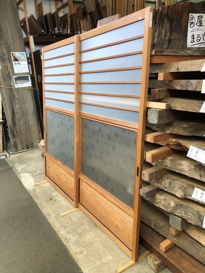 古建具(ガラス戸)の古材