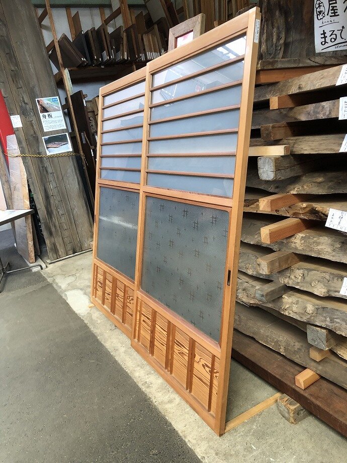 古建具(ガラス戸)の古材