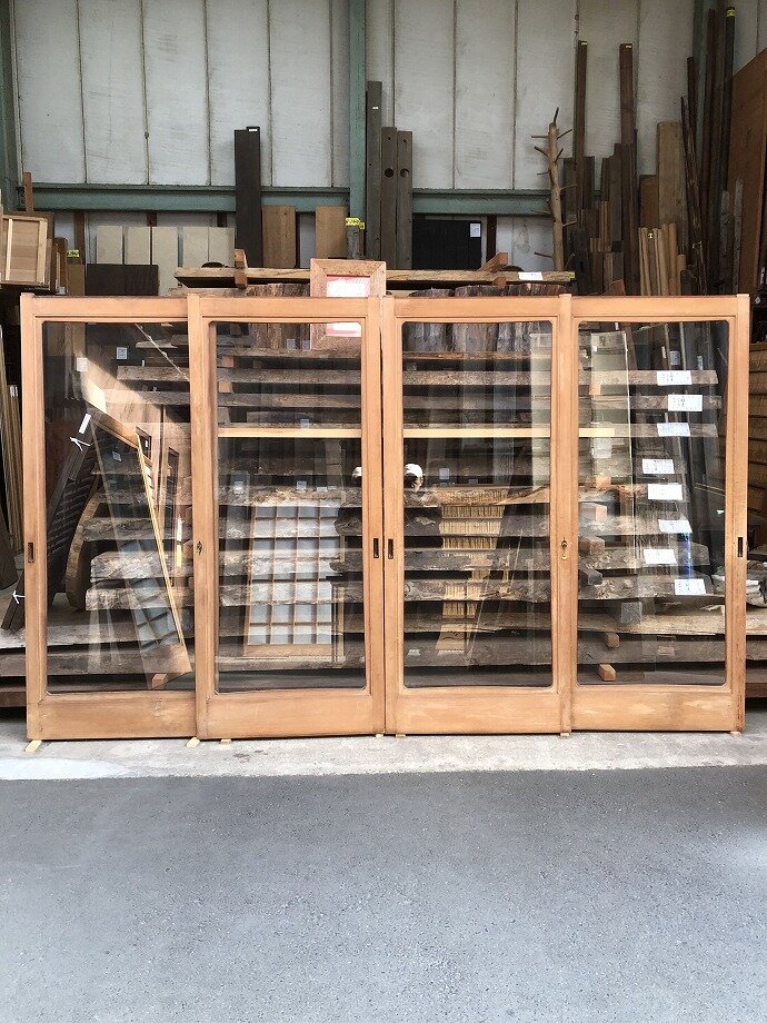 古建具(ガラス戸)の古材