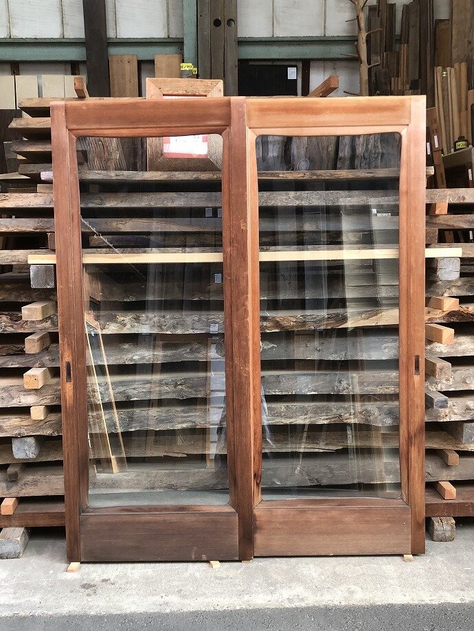 古建具(ガラス戸)の古材