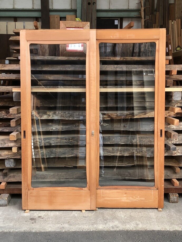 古建具(ガラス戸)の古材