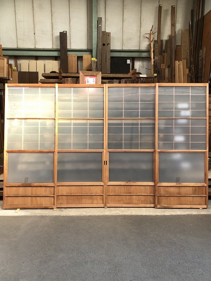 古建具(ガラス戸)の古材