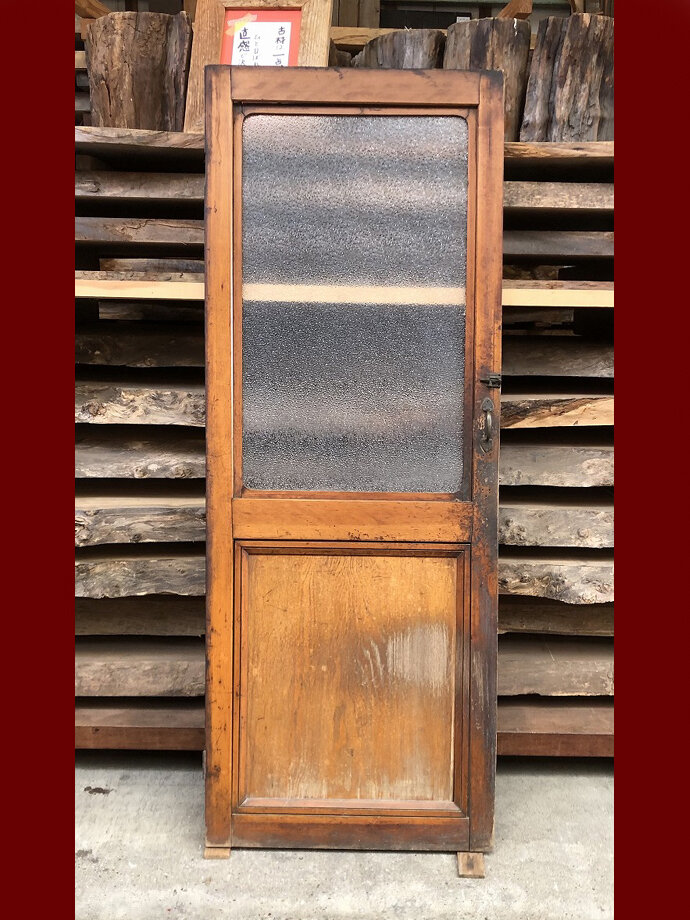 古建具（ガラス戸）の古材