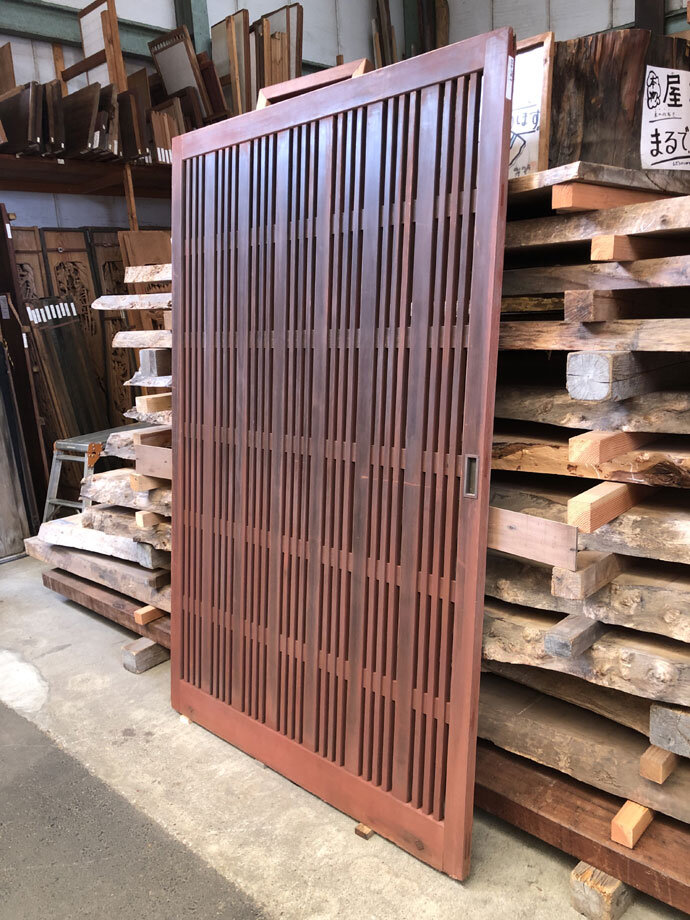 古建具（格子戸）の古材