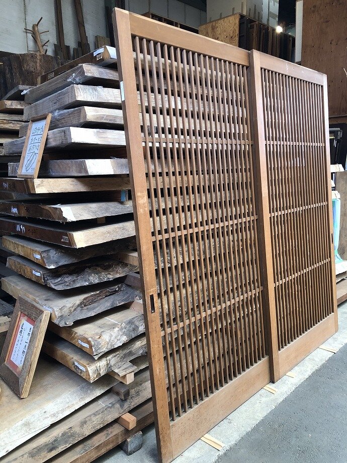 古建具(格子戸)の古材